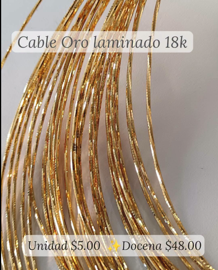 Cable omega oro laminado 18k