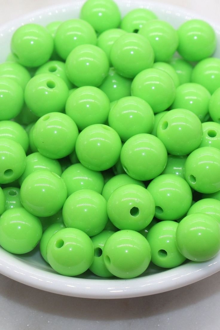 Gumball 20mm verde limón 5 x $1.00