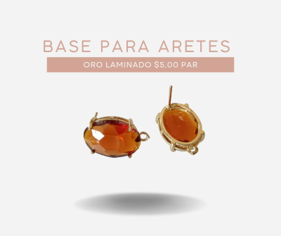 Par de base Top cristal ámbar