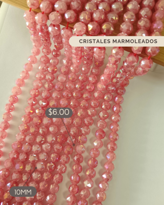 Cristal marmoleados rosa