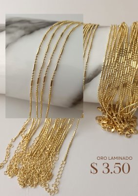 Cadena de oro laminado 18k