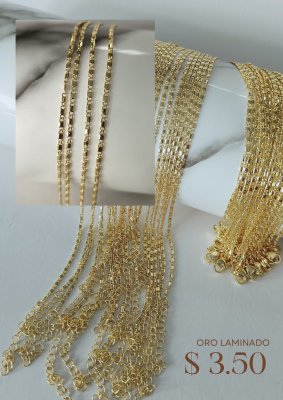 Cadena de oro laminado 18k