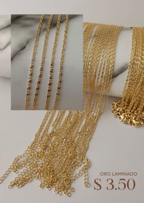 Cadena de oro laminado 18k