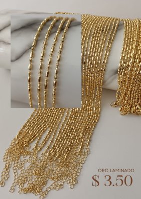 Cadena de oro laminado 18k