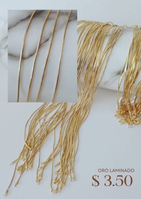 Cadena de oro laminado 18k