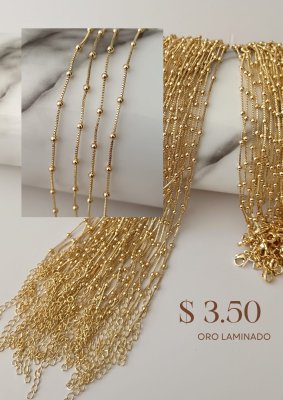 Cadena de oro laminado 18k
