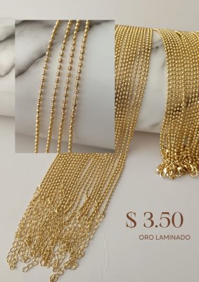 Cadena de oro laminado 18k