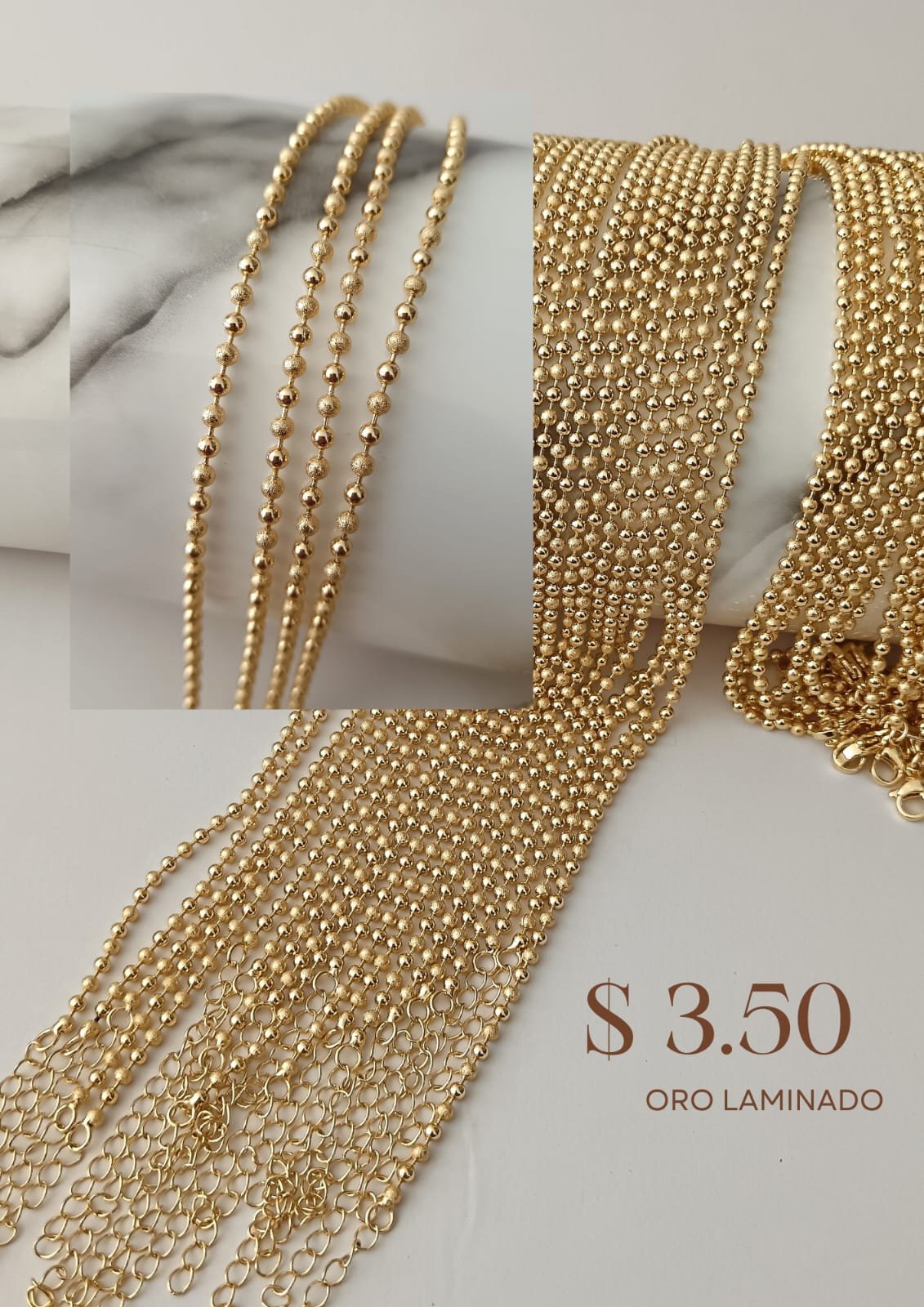 Cadena de oro laminado 18k