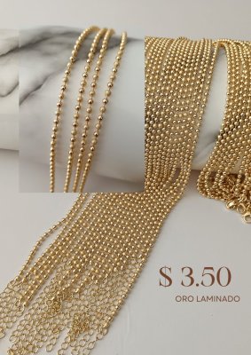 Cadena de oro laminado 18k