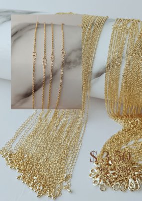 Cadena de oro laminado 18k