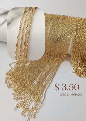 Cadena de oro laminado 18k