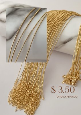 Cadena de oro laminado 18k