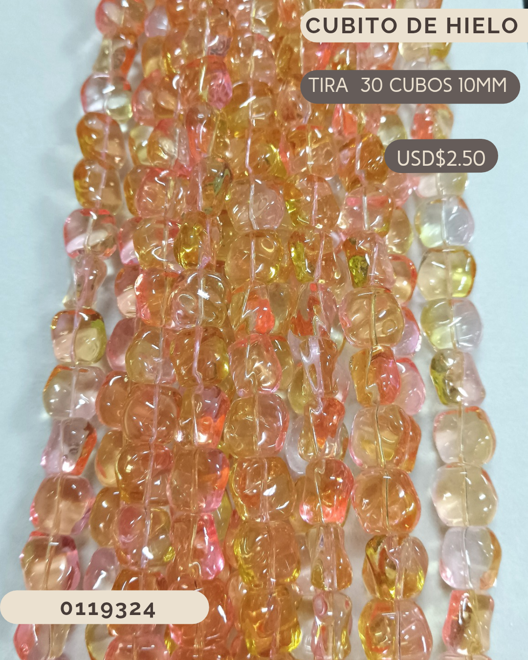 Cristal cubitos de hielo