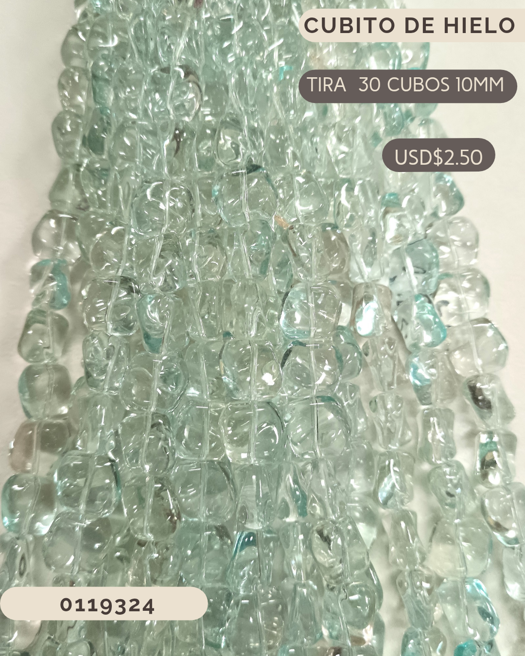 Cristal cubitos de hielo