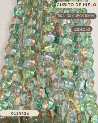 Cristal cubitos de hielo